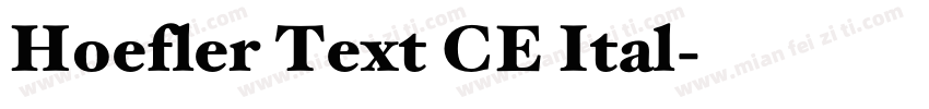 Hoefler Text CE Ital字体转换
